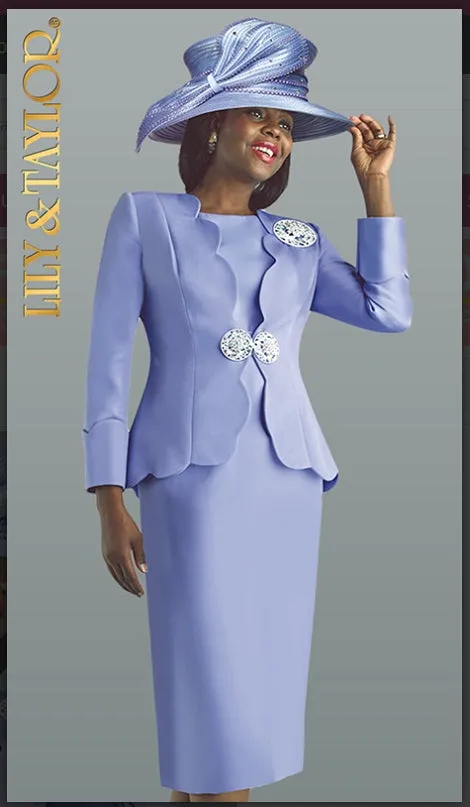 Lily And Taylor 4585-LIME 3pc Novelty Skirt Suit
