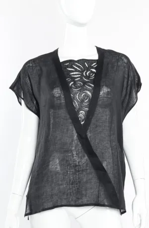 Linen Surplice Blouse