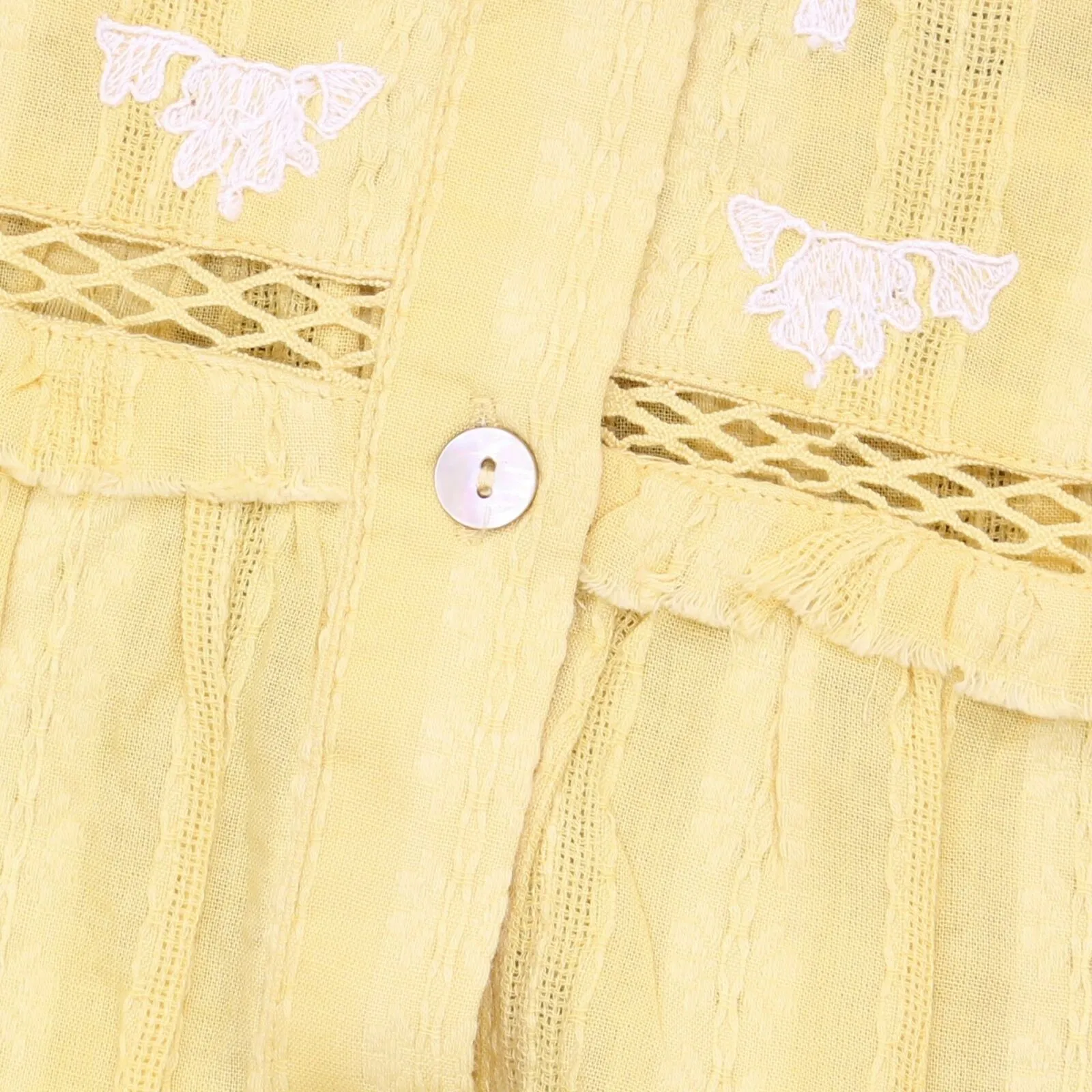 LOGO by Lori Goldstein Lavish Embroidered Textured Woven Blouse