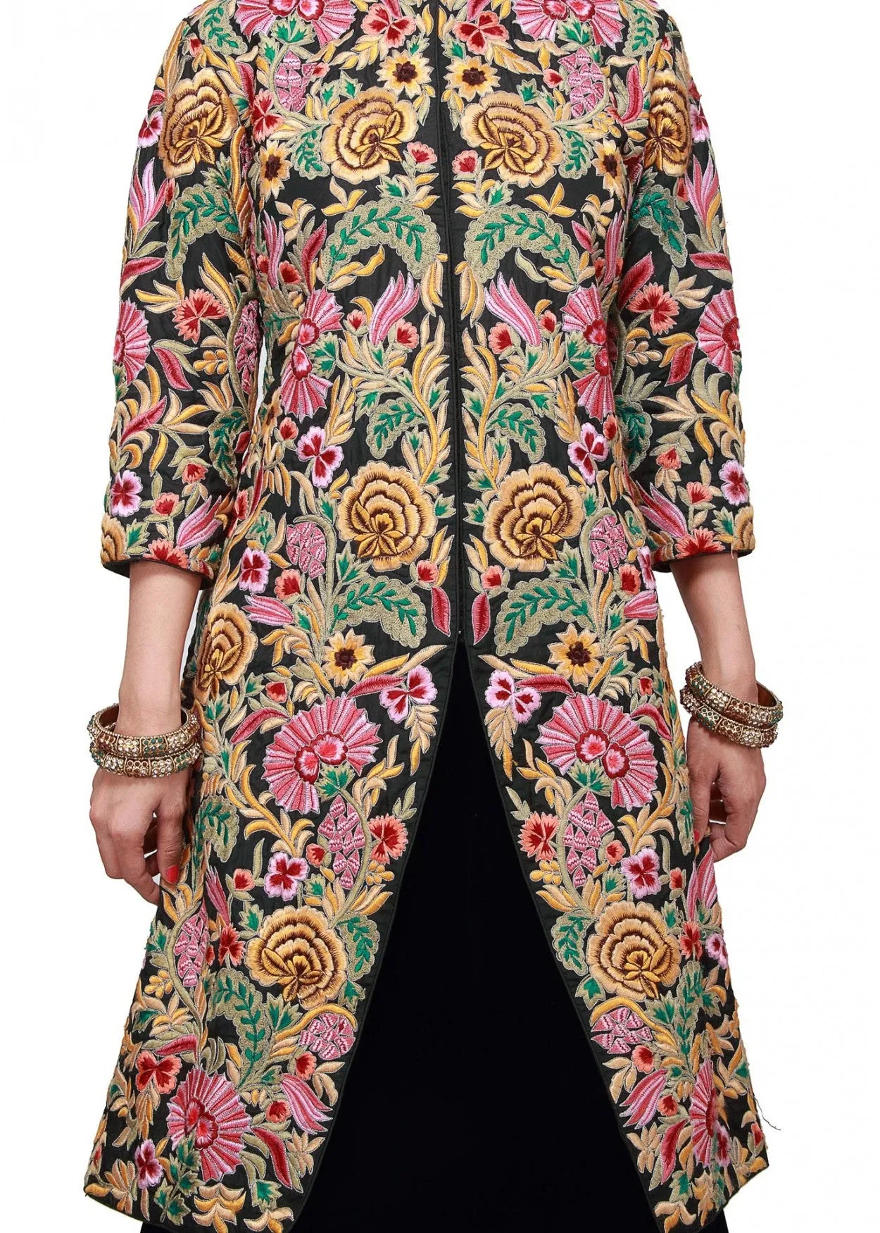 Long jacket black lehenga available online