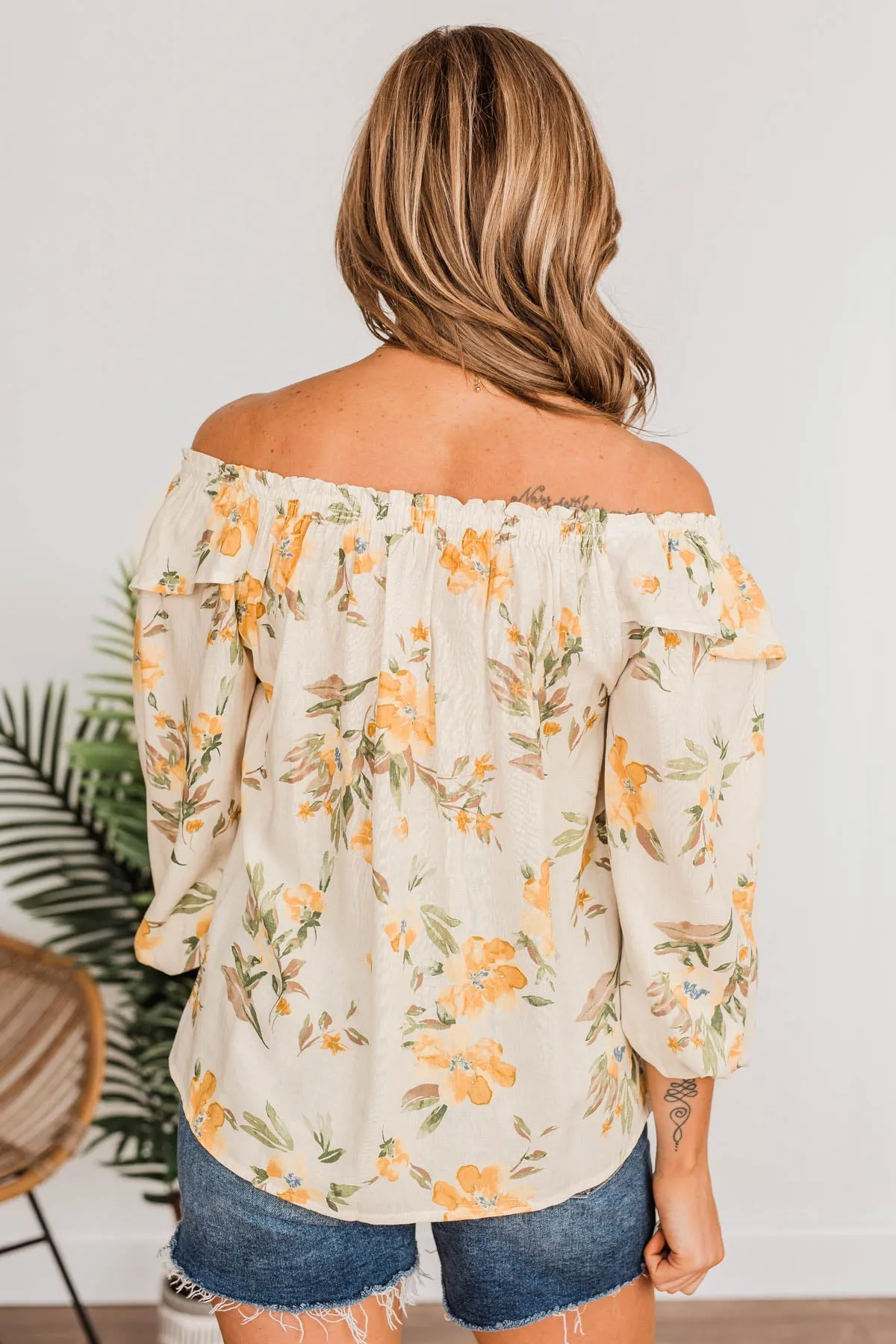 Lost In Paradise Floral Blouse- Cream