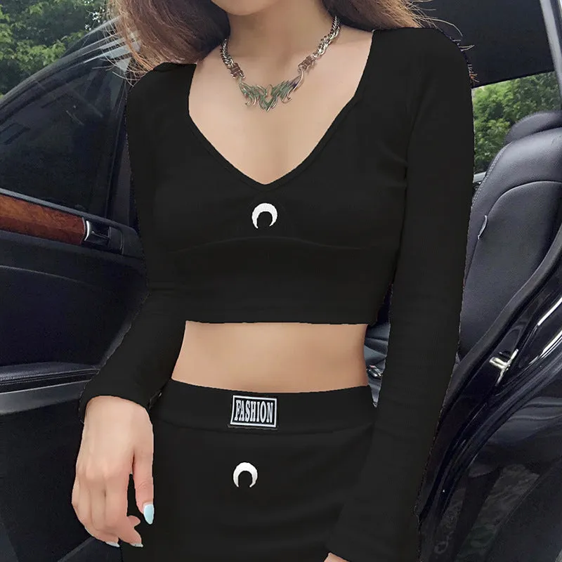 [@lou.von.bright ]"MOON FASHION" LONG SLEEVE / SKIRT SUIT N111008