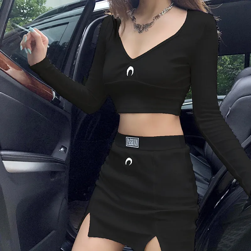 [@lou.von.bright ]"MOON FASHION" LONG SLEEVE / SKIRT SUIT N111008
