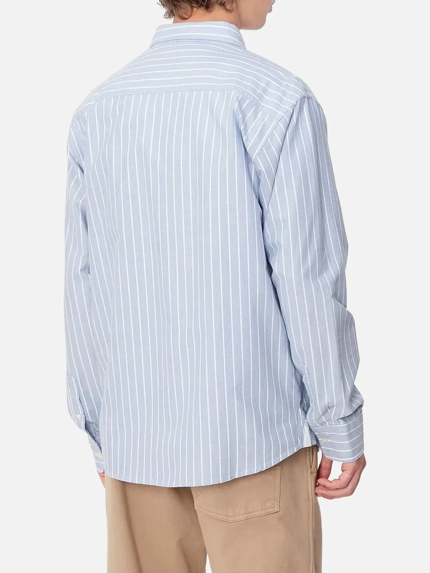 L/S Dowlen Shirt - Dowlen Stripe/Bleach/White