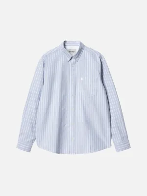 L/S Dowlen Shirt - Dowlen Stripe/Bleach/White