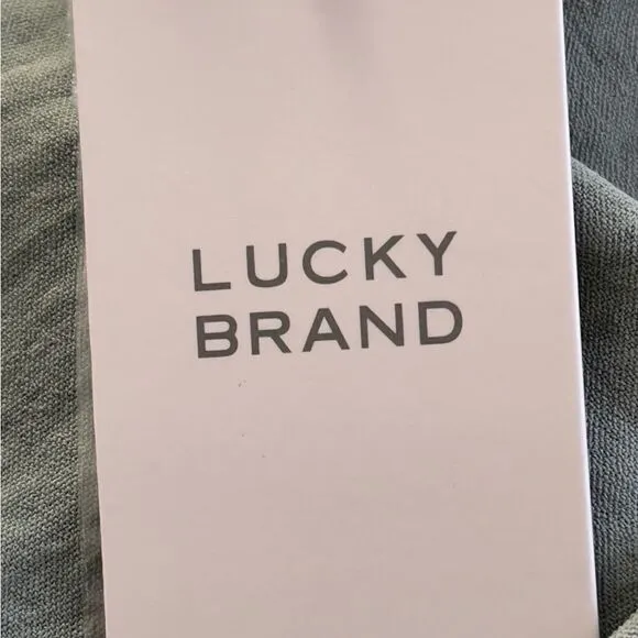 Lucky Brand Women’s Flutter sleeve V Neck Button Front Mini Shirt Dress Sz:Large