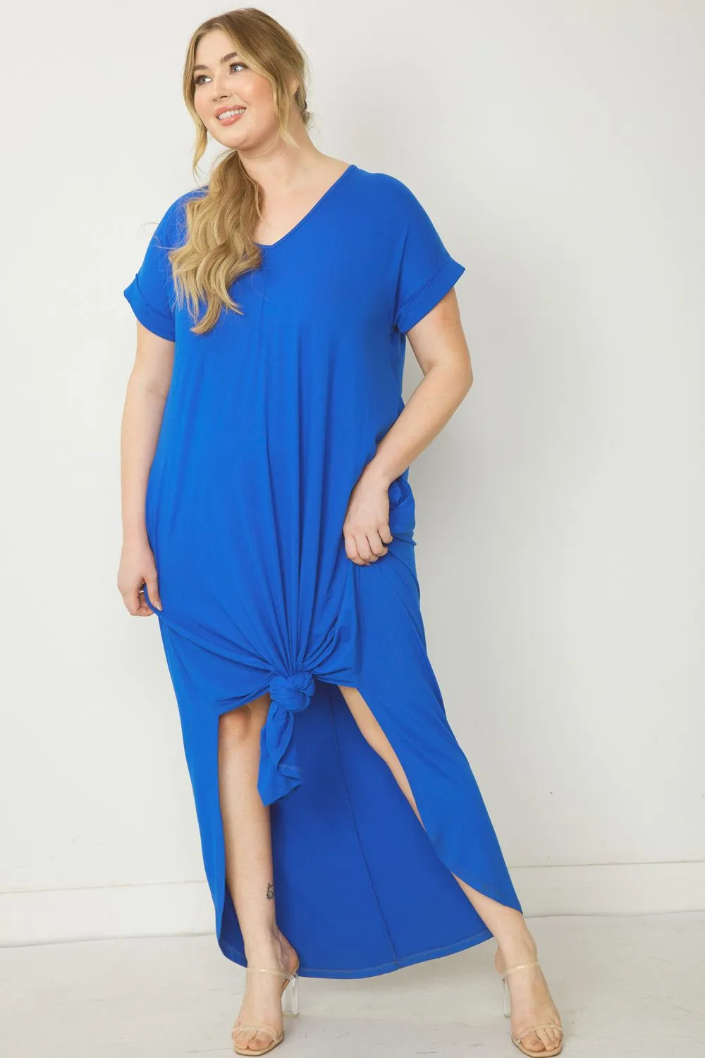 Luxe plus size T-shirt dress￼ ￼