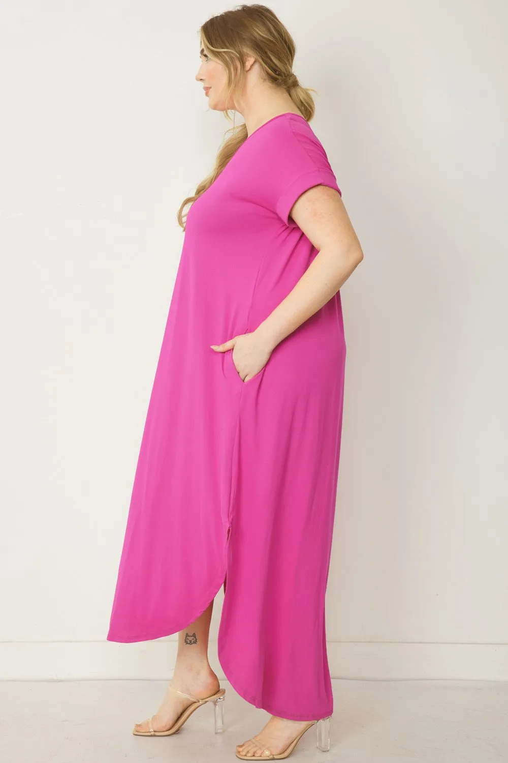 Luxe plus size T-shirt dress￼ ￼