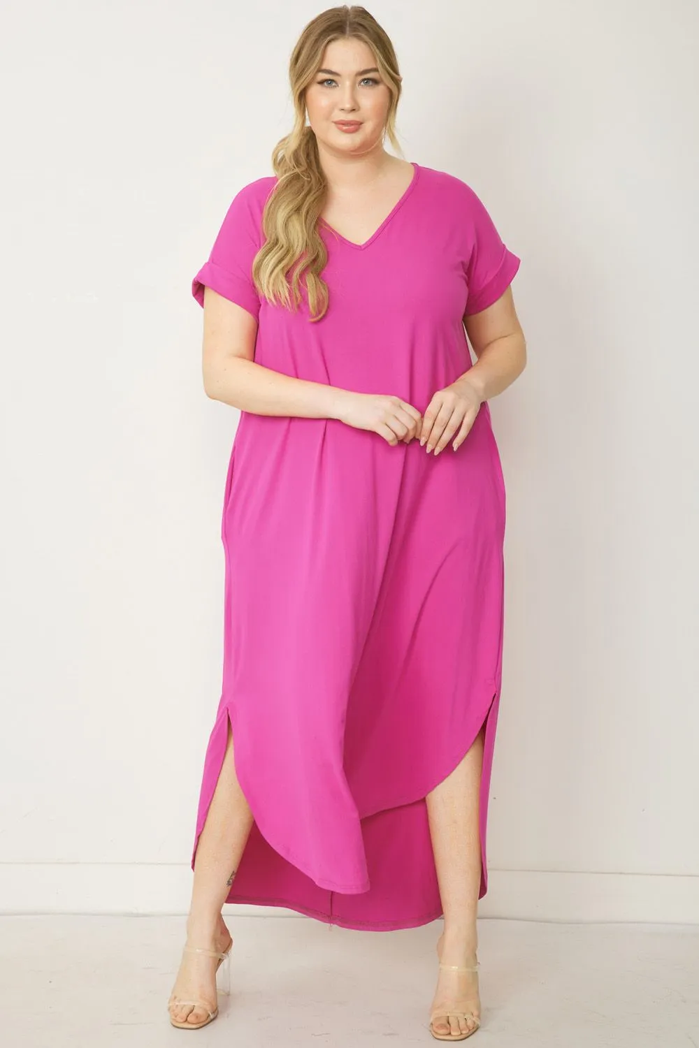 Luxe plus size T-shirt dress￼ ￼
