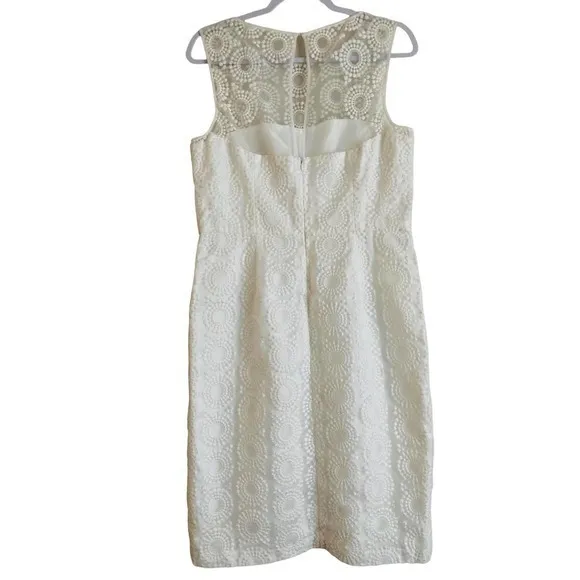 Maggy London Embroidered Illusion Yoke Sheath Dress‎