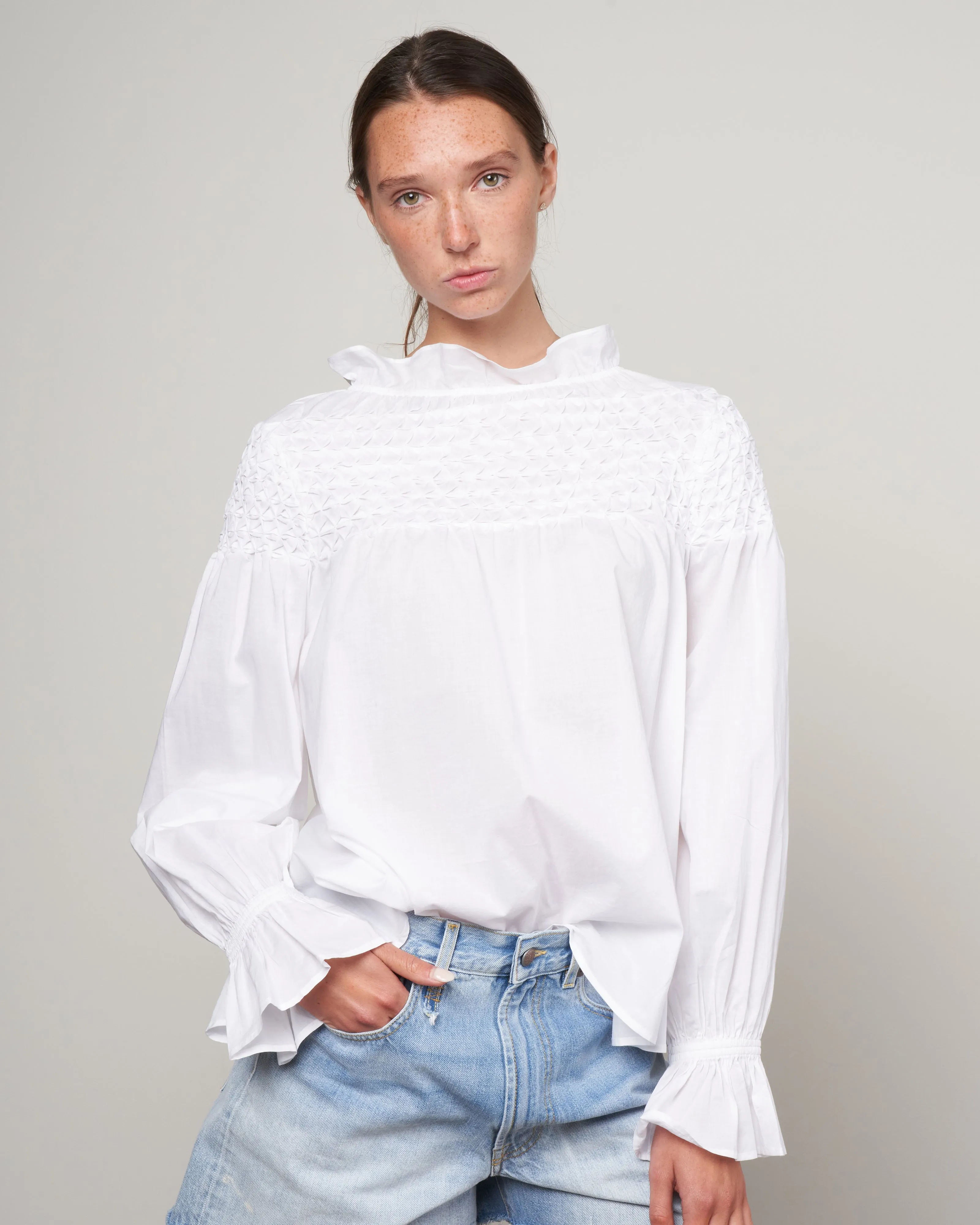 majorelle top - white