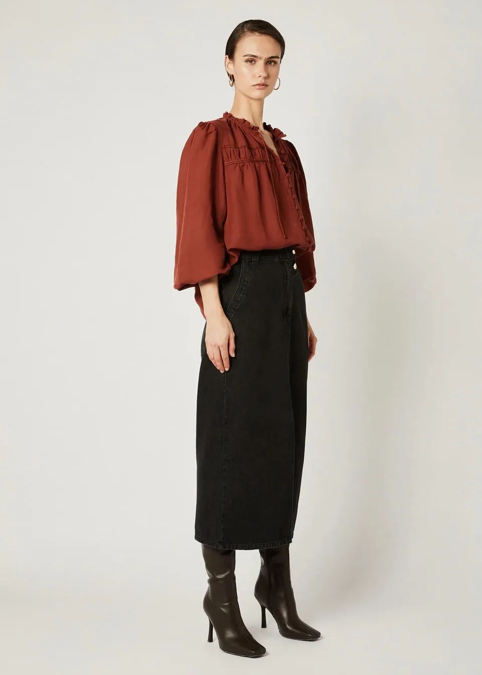 Mandy Blouse Chestnut