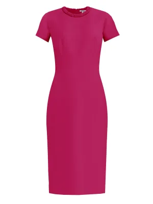 Manhasset Fuchsia Sheath Dress with Sleeves