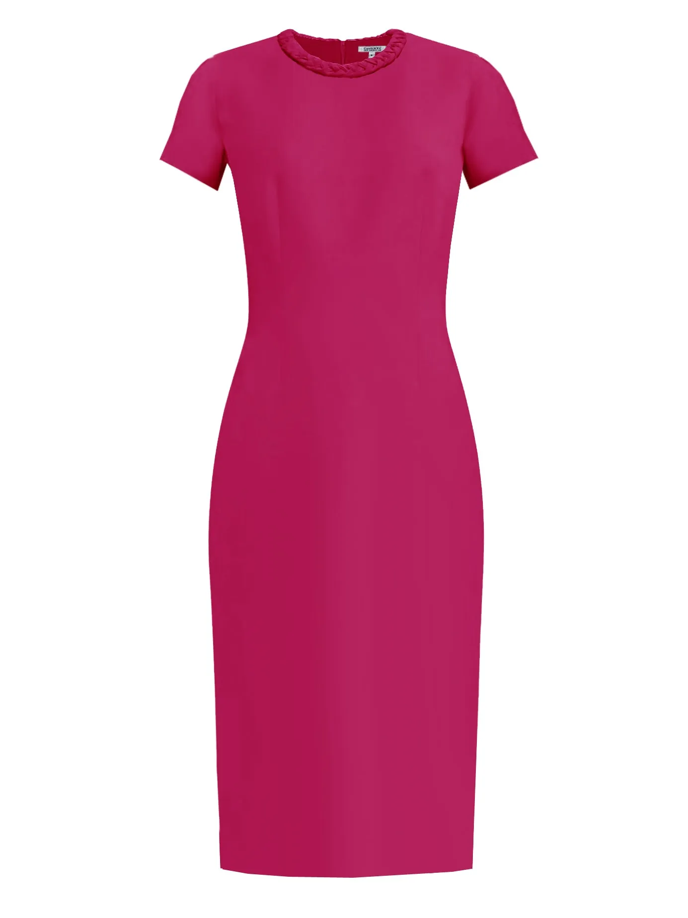Manhasset Fuchsia Sheath Dress with Sleeves