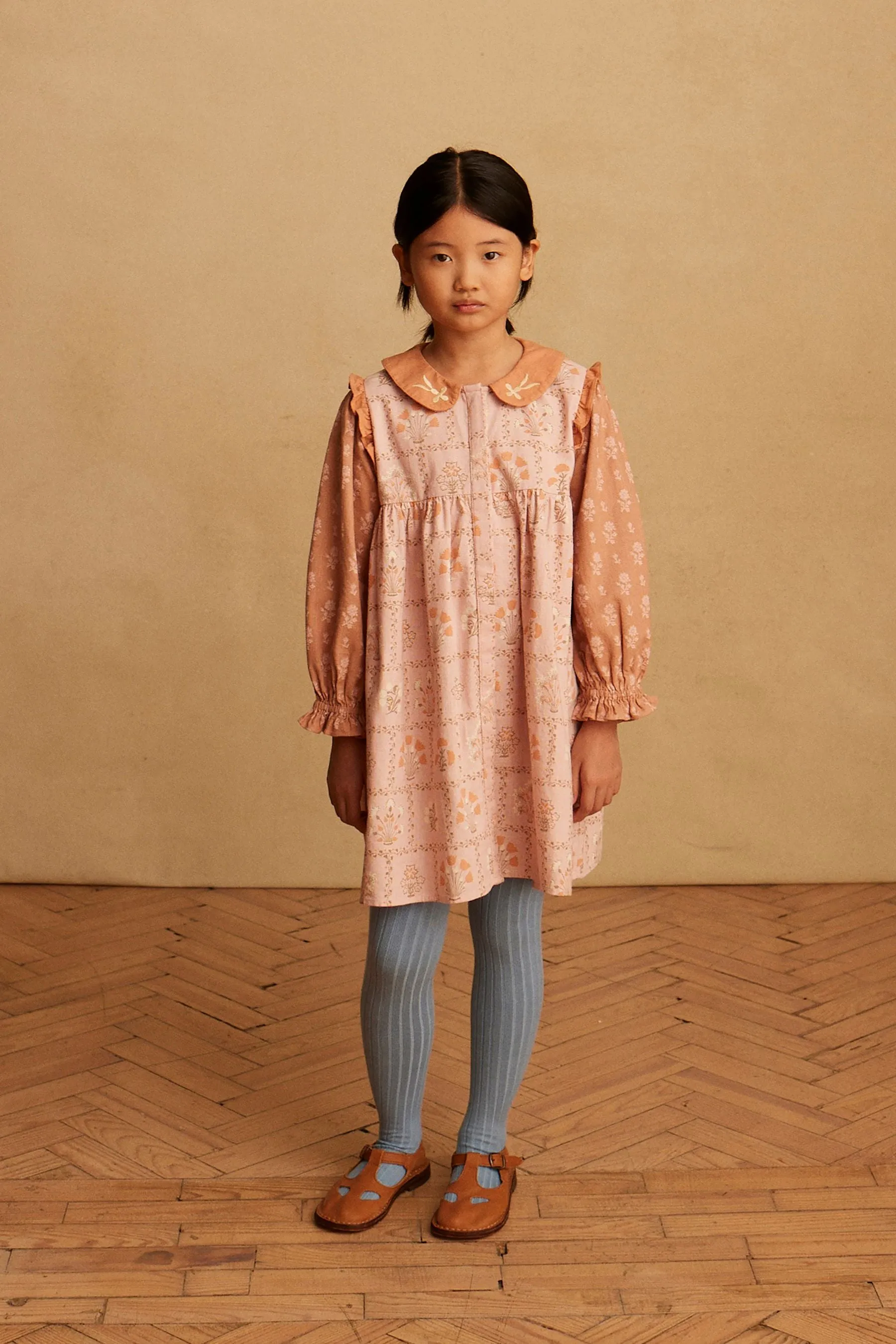 Mara Shirtdress, Cabin Quilt Floral Petal & Folk Floral Hazel