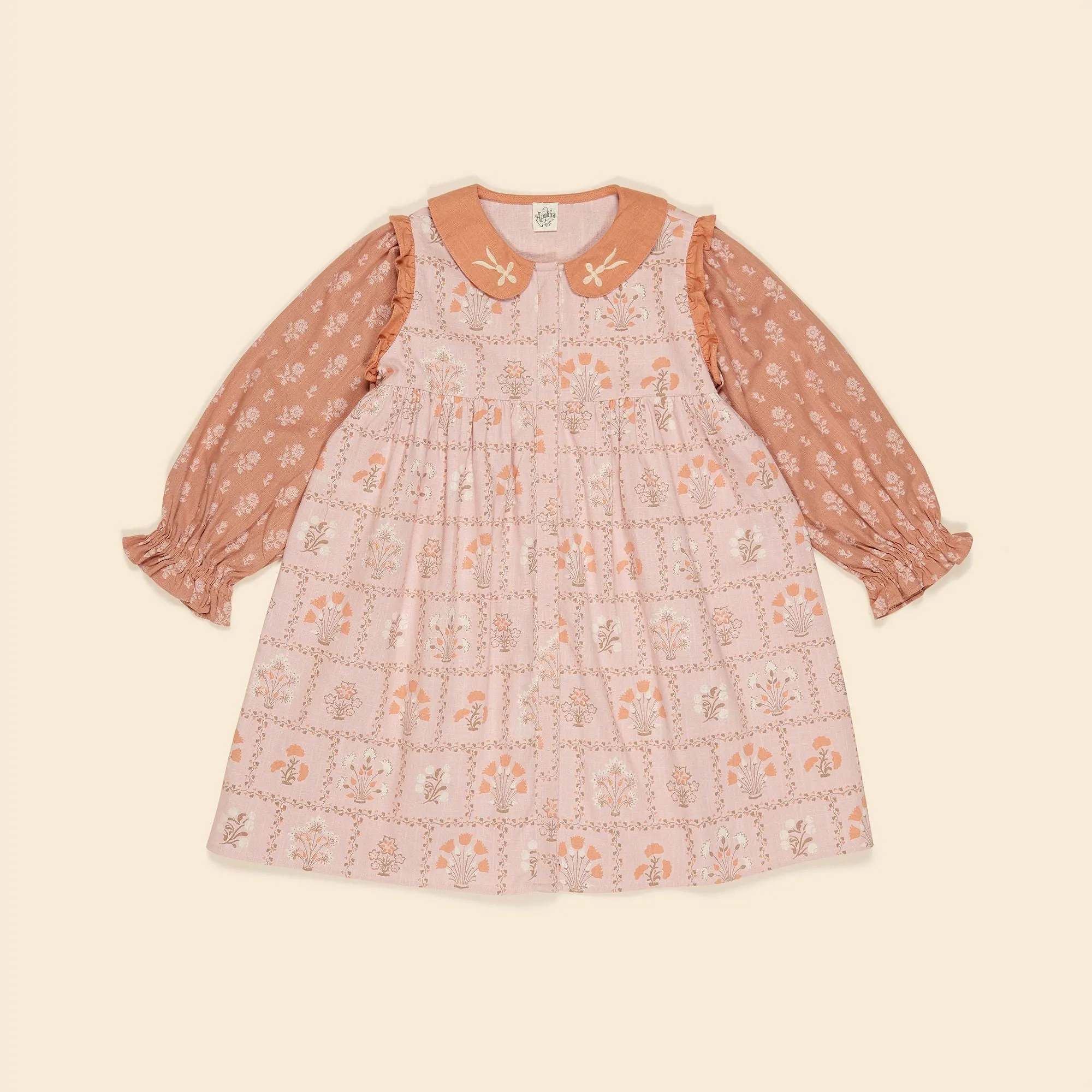 Mara Shirtdress, Cabin Quilt Floral Petal & Folk Floral Hazel