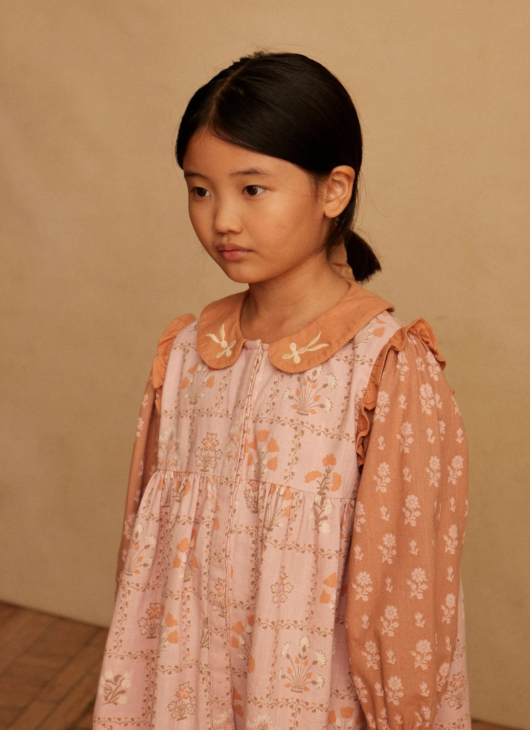 Mara Shirtdress, Cabin Quilt Floral Petal & Folk Floral Hazel