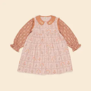 Mara Shirtdress, Cabin Quilt Floral Petal & Folk Floral Hazel