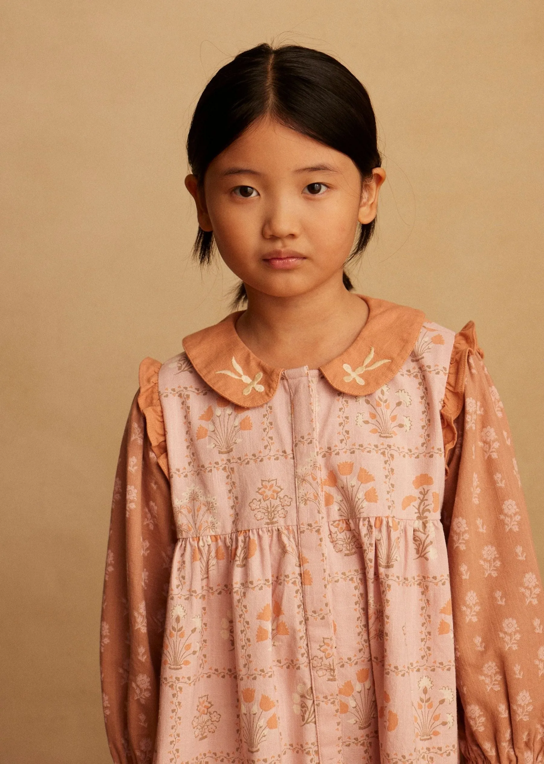 Mara Shirtdress, Cabin Quilt Floral Petal & Folk Floral Hazel