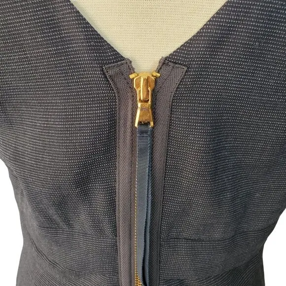 Marc by Marc Jacobs Sheath Dress Blue Navy Pin Dot Wool Sleeveless Women Size 10