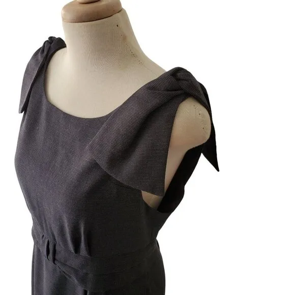 Marc by Marc Jacobs Sheath Dress Blue Navy Pin Dot Wool Sleeveless Women Size 10