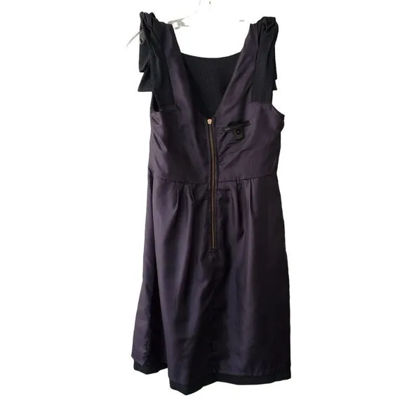 Marc by Marc Jacobs Sheath Dress Blue Navy Pin Dot Wool Sleeveless Women Size 10