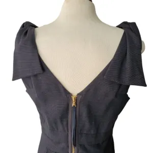 Marc by Marc Jacobs Sheath Dress Blue Navy Pin Dot Wool Sleeveless Women Size 10