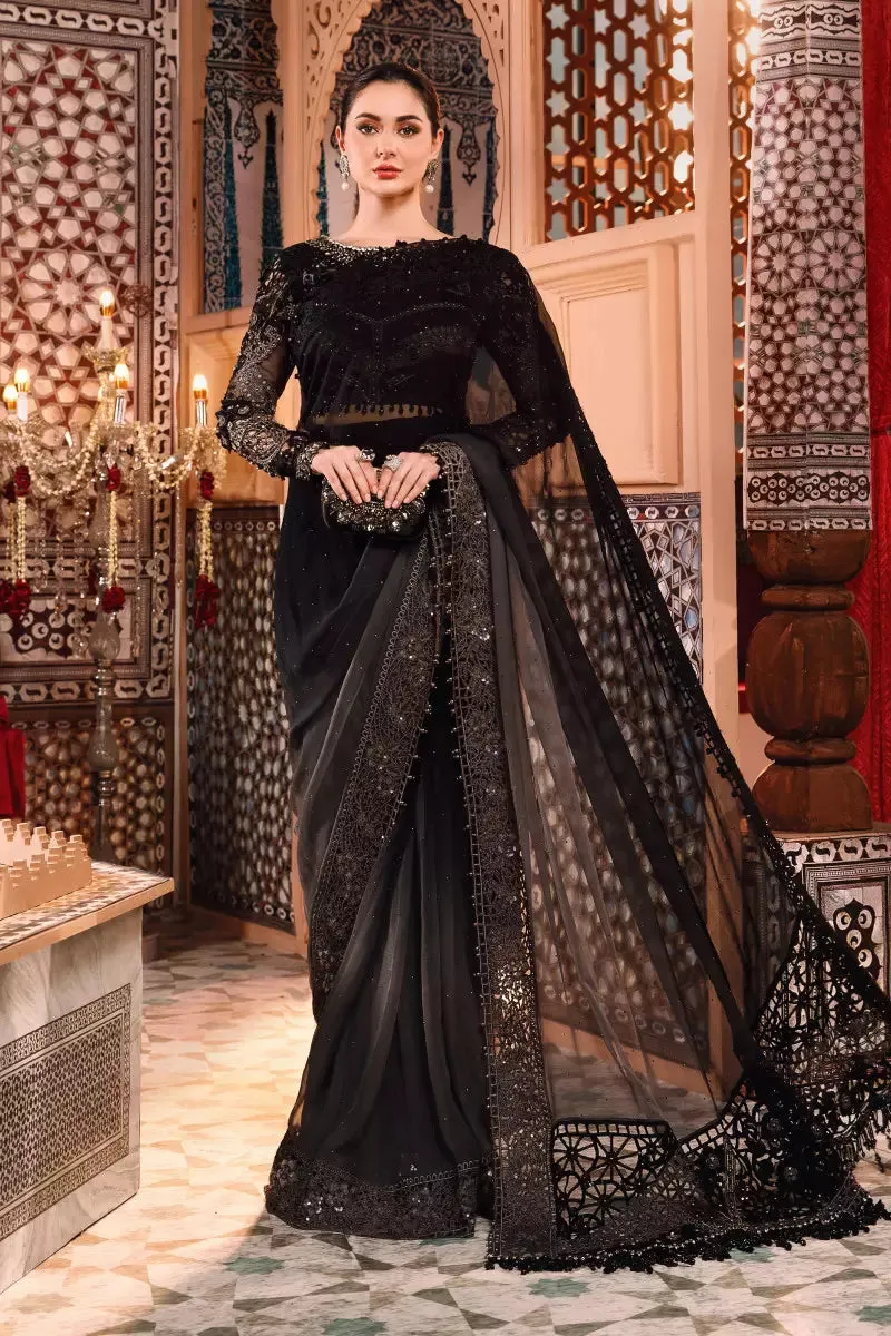 MARIA B | MBROIDERED COLLECTION 2022/23 | Grey and Black   (BD-2504)