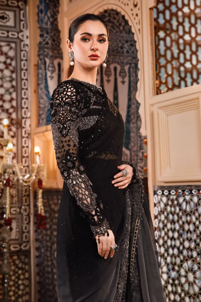 MARIA B | MBROIDERED COLLECTION 2022/23 | Grey and Black   (BD-2504)