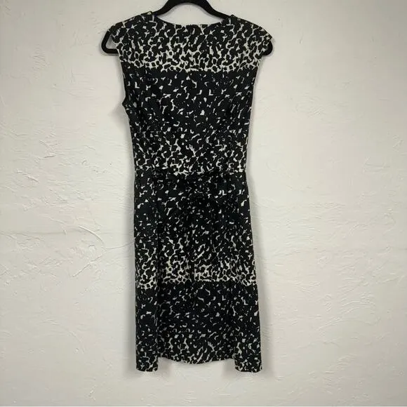 Marimekko Black &amp; White Spotted Sleeveless Sheath Dress Women’s 42 Preppy