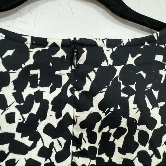 Marimekko Black &amp; White Spotted Sleeveless Sheath Dress Women’s 42 Preppy