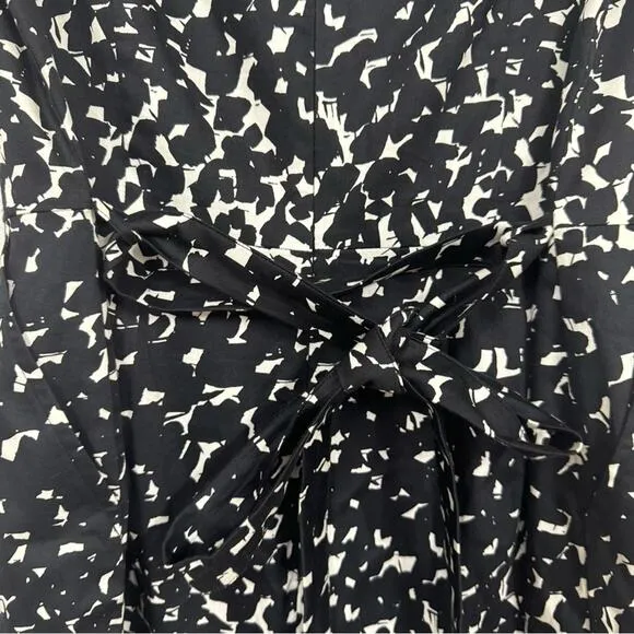 Marimekko Black &amp; White Spotted Sleeveless Sheath Dress Women’s 42 Preppy