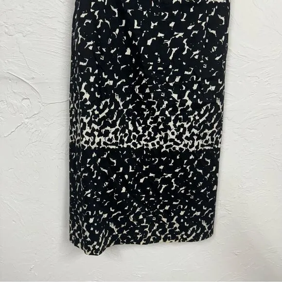 Marimekko Black &amp; White Spotted Sleeveless Sheath Dress Women’s 42 Preppy