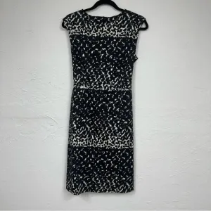 Marimekko Black &amp; White Spotted Sleeveless Sheath Dress Women’s 42 Preppy