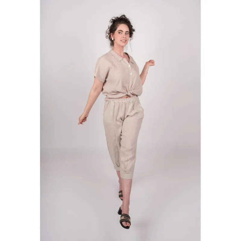 Me & Gee Linen Blouse