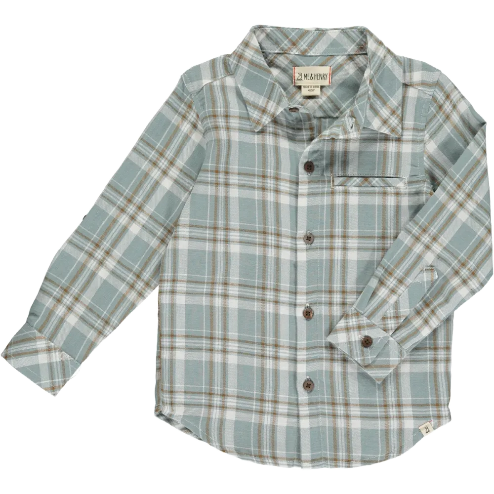 Me & Henry Dress Shirt - Blue White Plaid