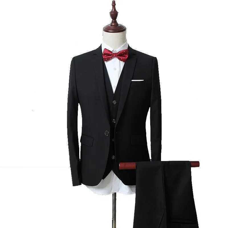 Men's 3 Piece Men's Fashion Business Suit Up To 5XL
