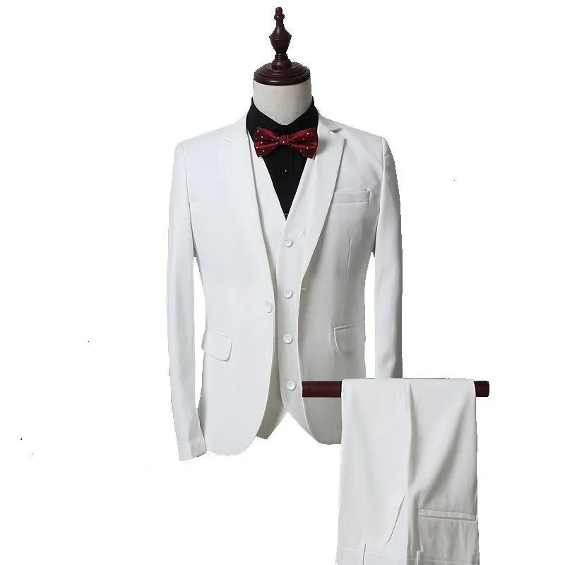 Men's 3 Piece Men's Fashion Business Suit Up To 5XL