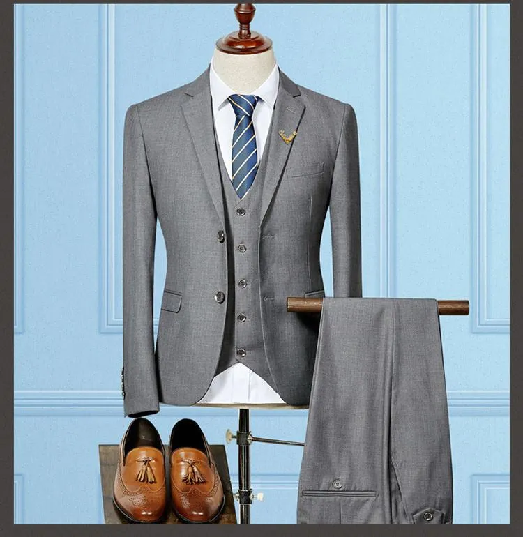Men's 3 Piece Suit with 5 color options