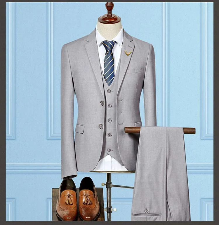 Men's 3 Piece Suit with 5 color options