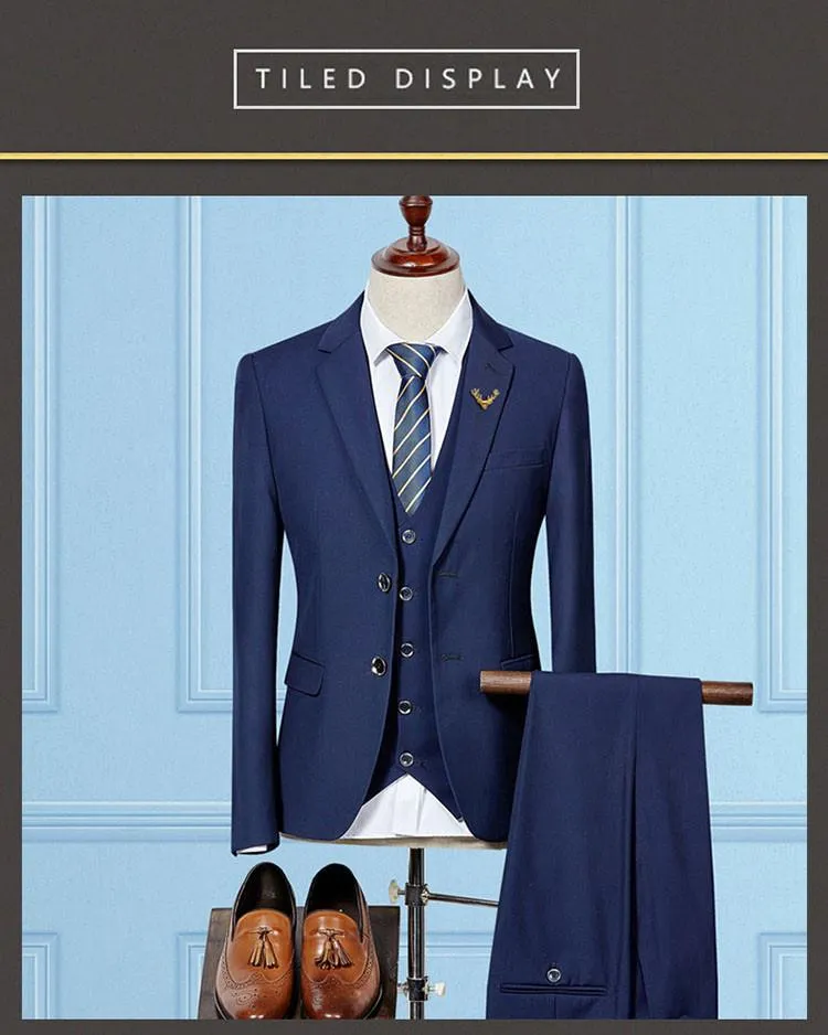 Men's 3 Piece Suit with 5 color options