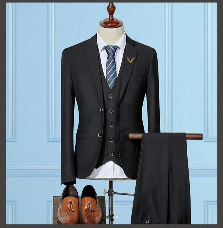 Men's 3 Piece Suit with 5 color options