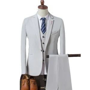 Men's 3 piece white suit up to 3XL