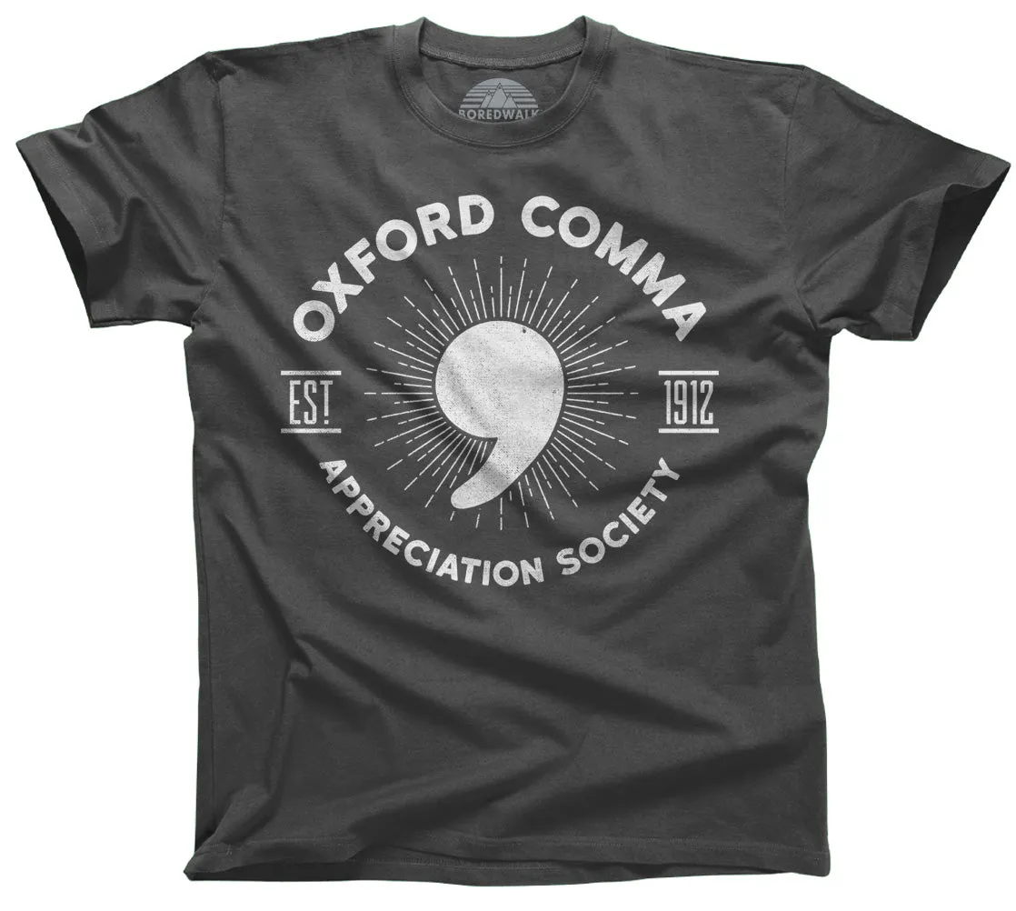 Men's Oxford Comma Appreciation Society T-Shirt