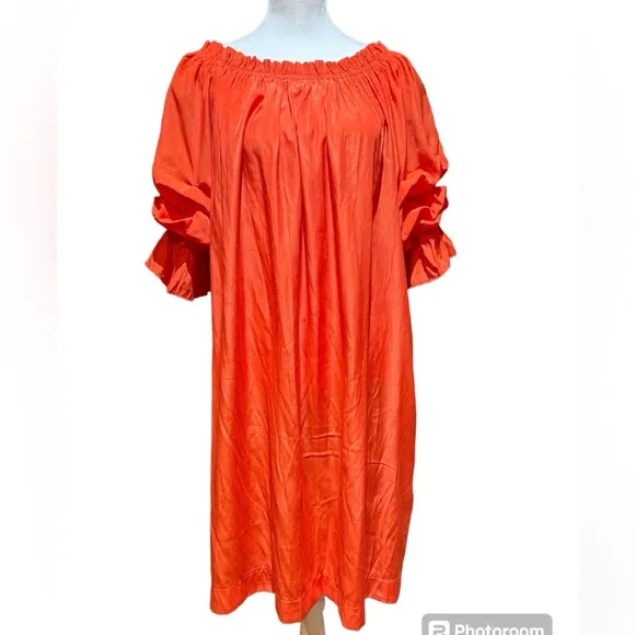 Mersea Tulum Women’s Dress In Sunset Coral/ Orange Size Medium