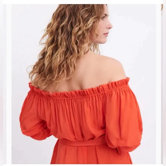 Mersea Tulum Women’s Dress In Sunset Coral/ Orange Size Medium