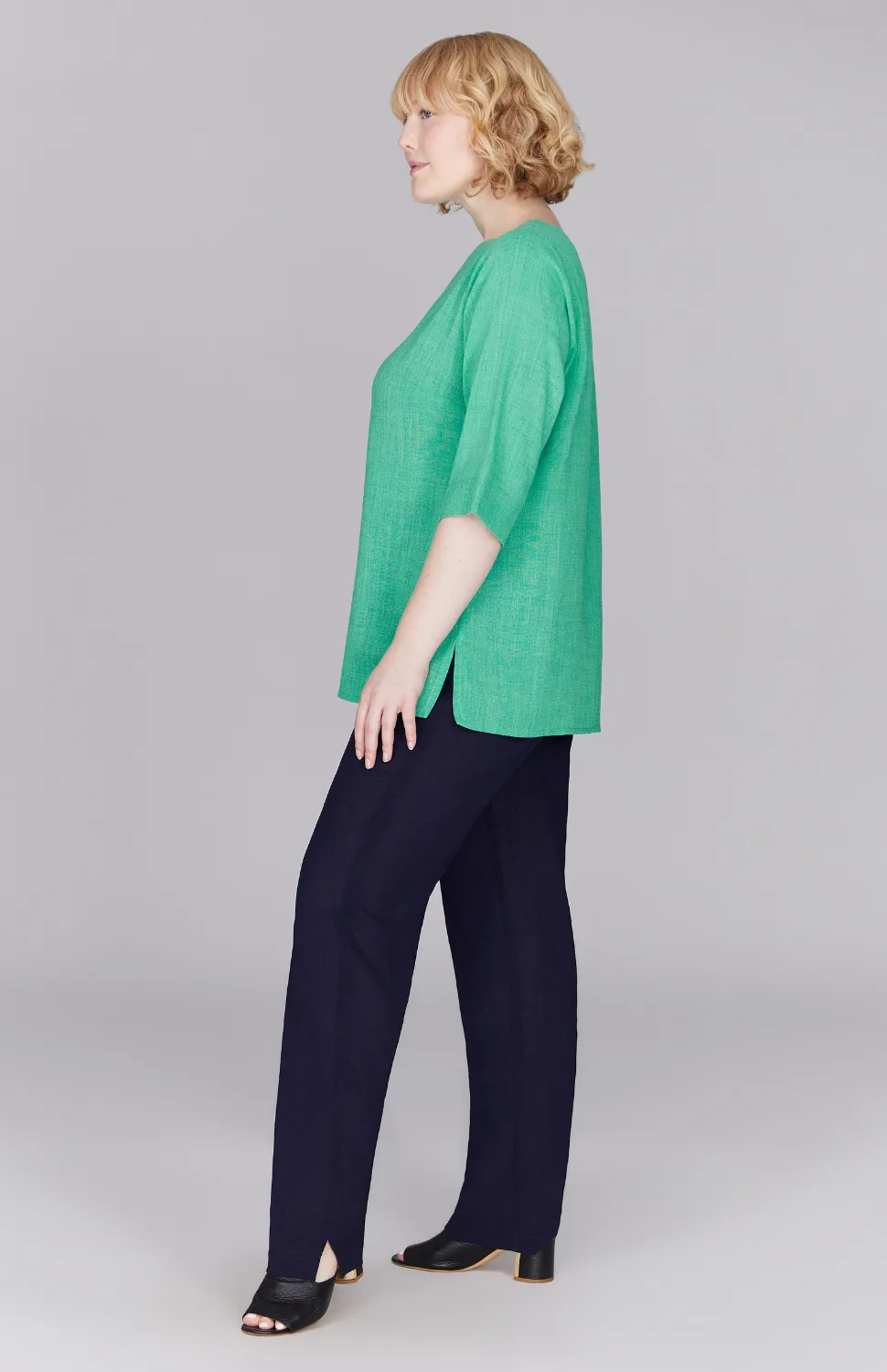 Microlinen Essential 3/4 Sleeve Blouse