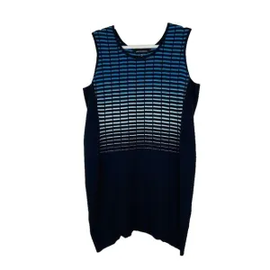 Ming Wang Womens XL Petite Mini Sheath Tank Dress Geometric Work Career Stretch