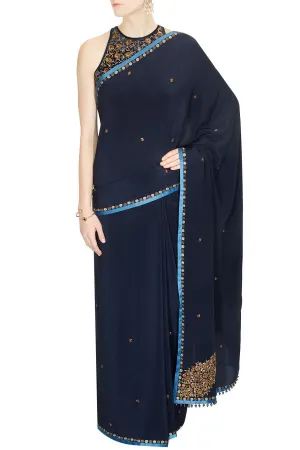 Navy Blue Colour Saree