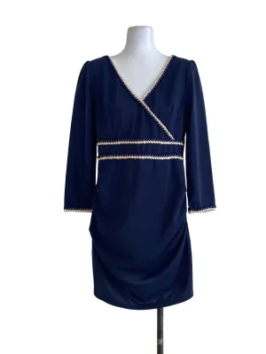 Navy Plain Sheath Dress